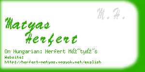 matyas herfert business card